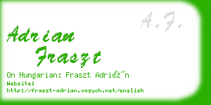 adrian fraszt business card